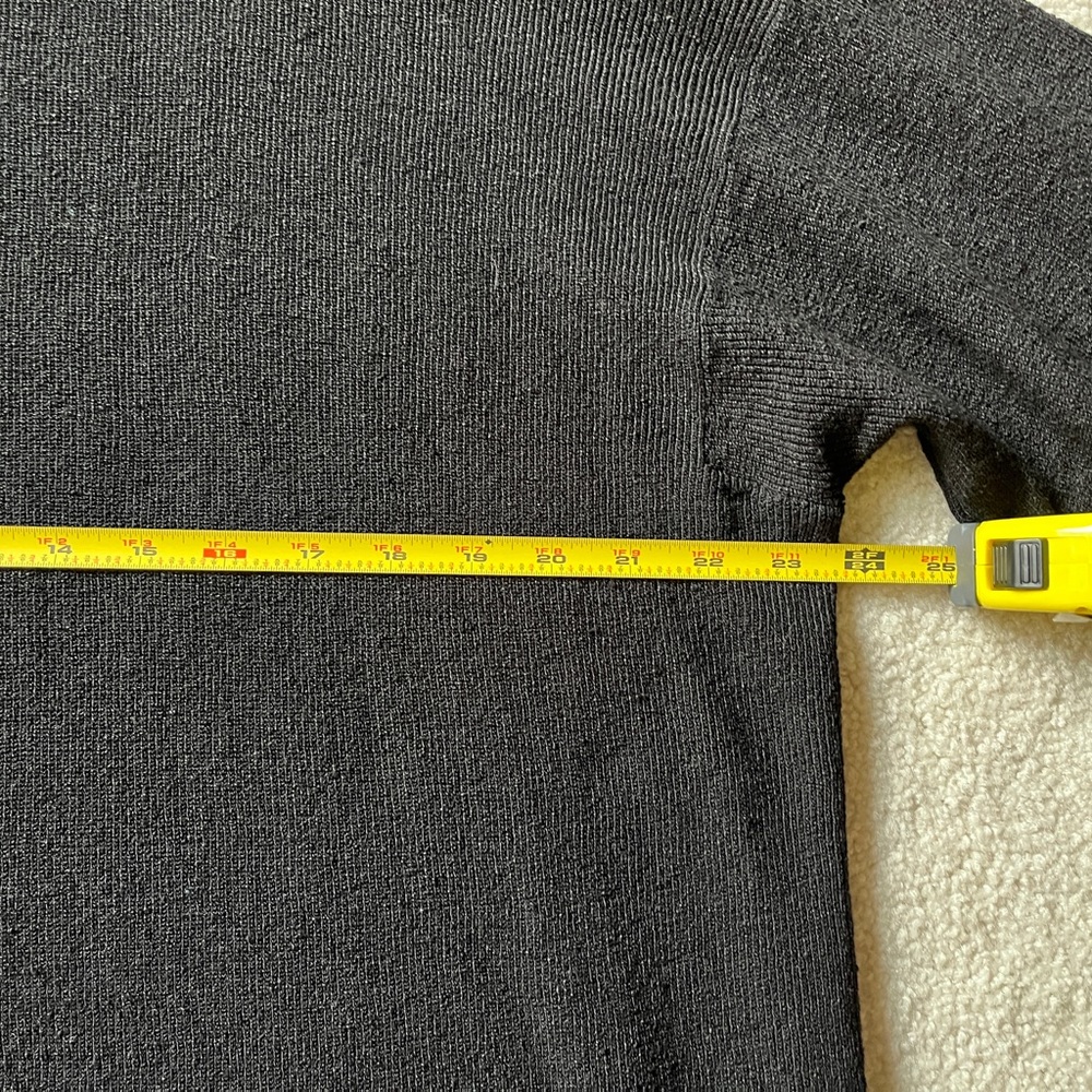 Eileen Fisher Organic Linen Sweater Long Oversize stretch pullover black S/M - Picture 6 of 9
